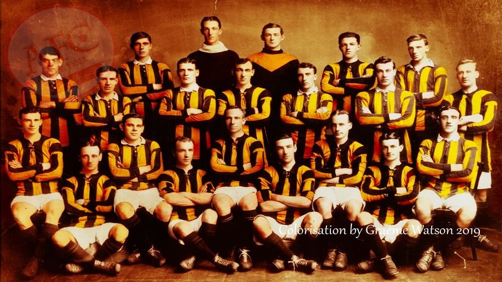 Aberdeen Football Club 1912-13 colourised